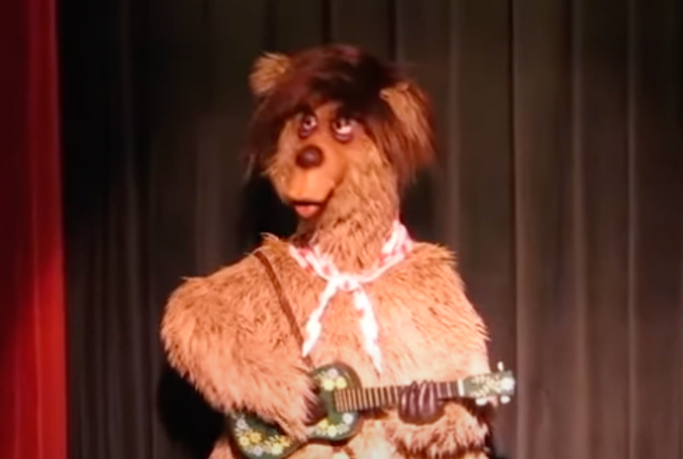 A photo of Liver Lips McGrowl performing at Disney World