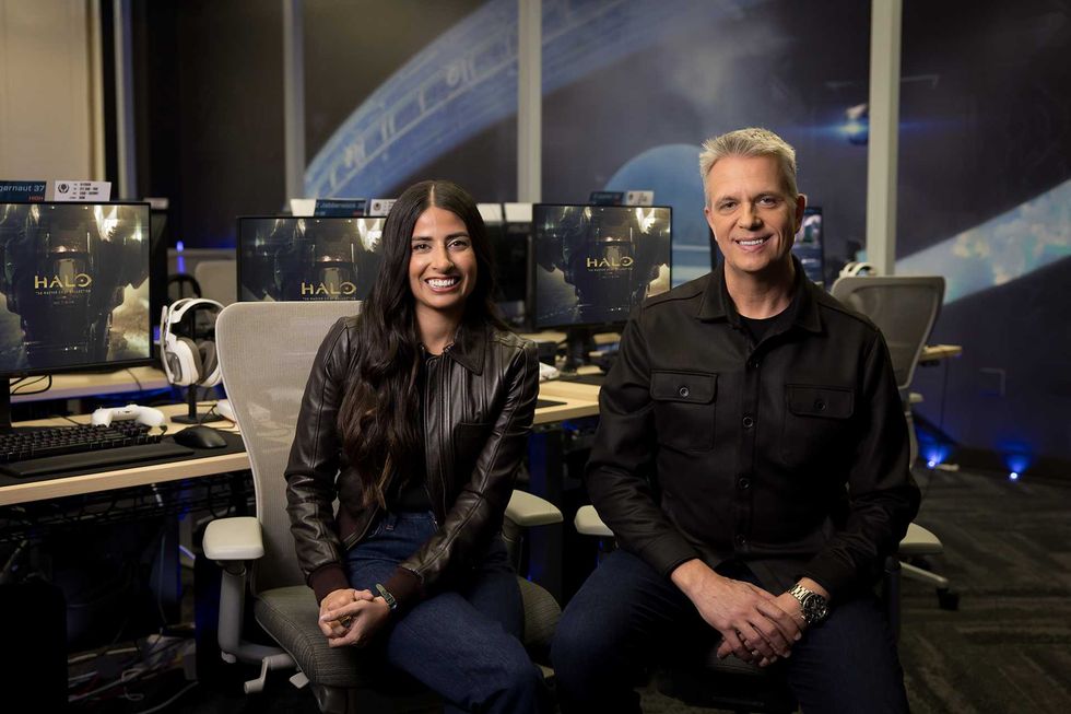 A photograph of Asha Sharma and Matt Booty