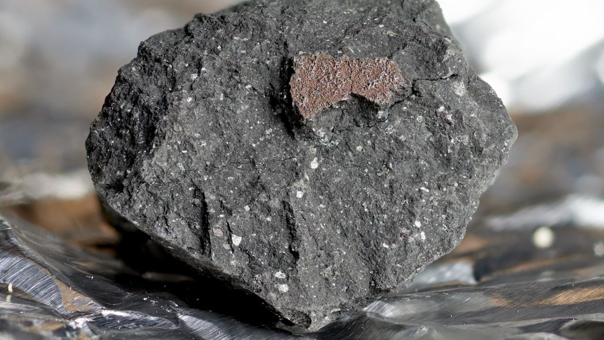 A piece of rare meteorite