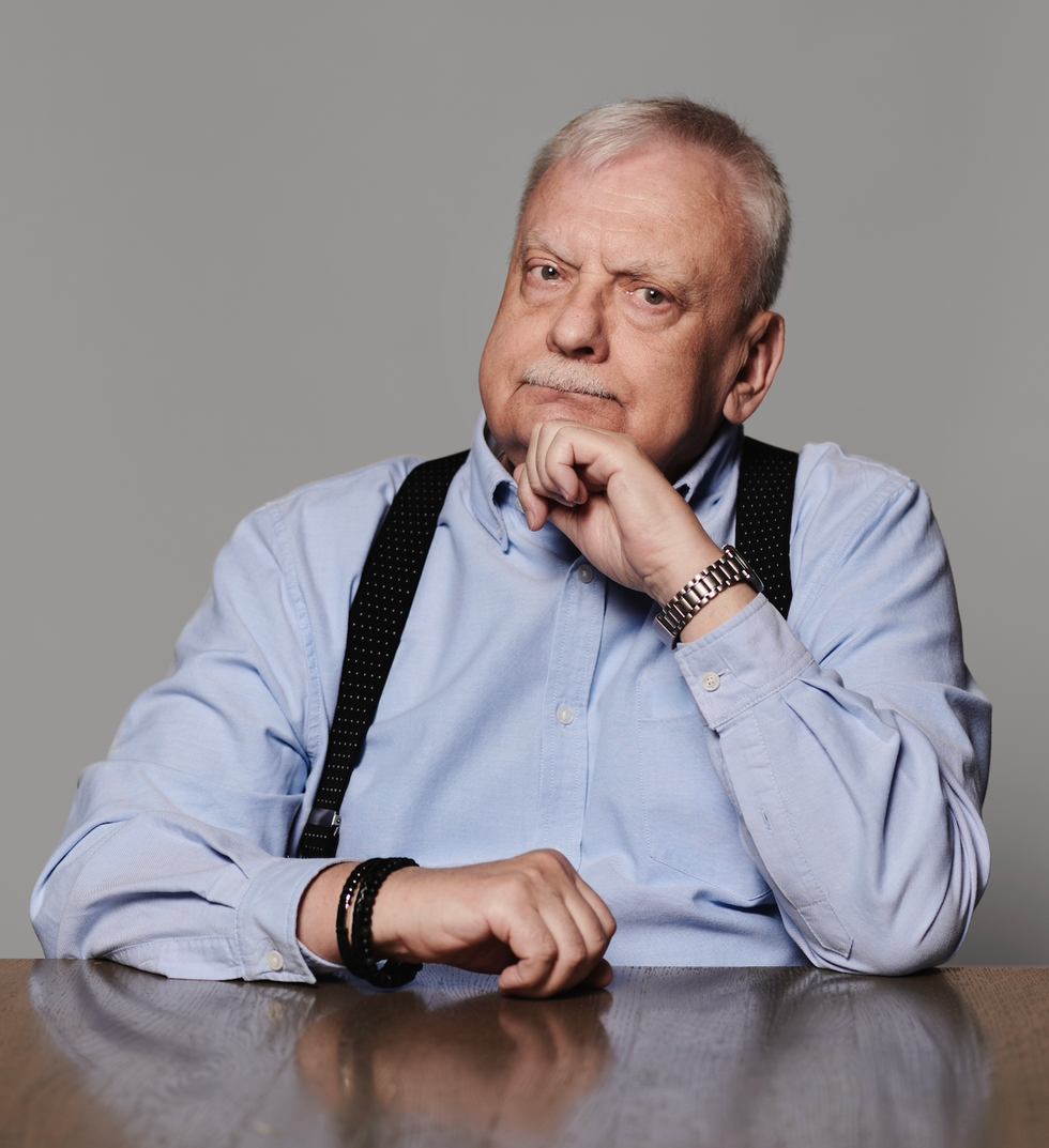 A portrait of Andrzej Sapkowski