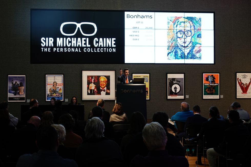 Abstract portrait of Sir Michael Caine fetches £25,000 at auction