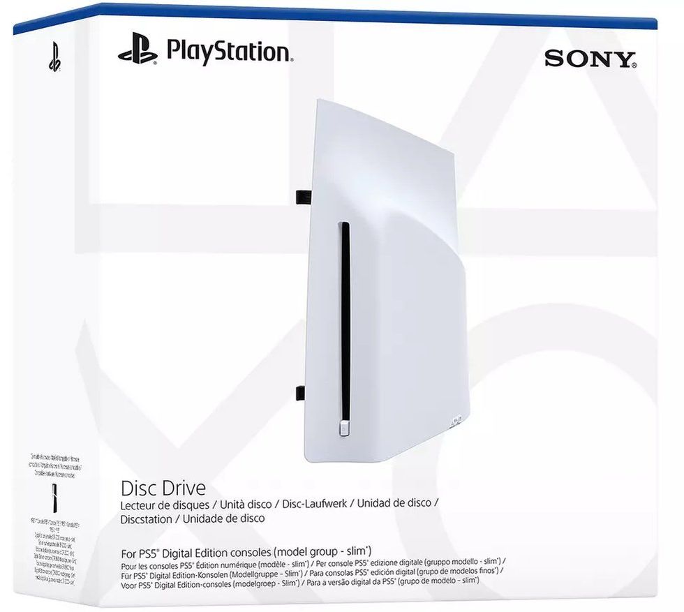 A product image of the detachable PS5 disc drive