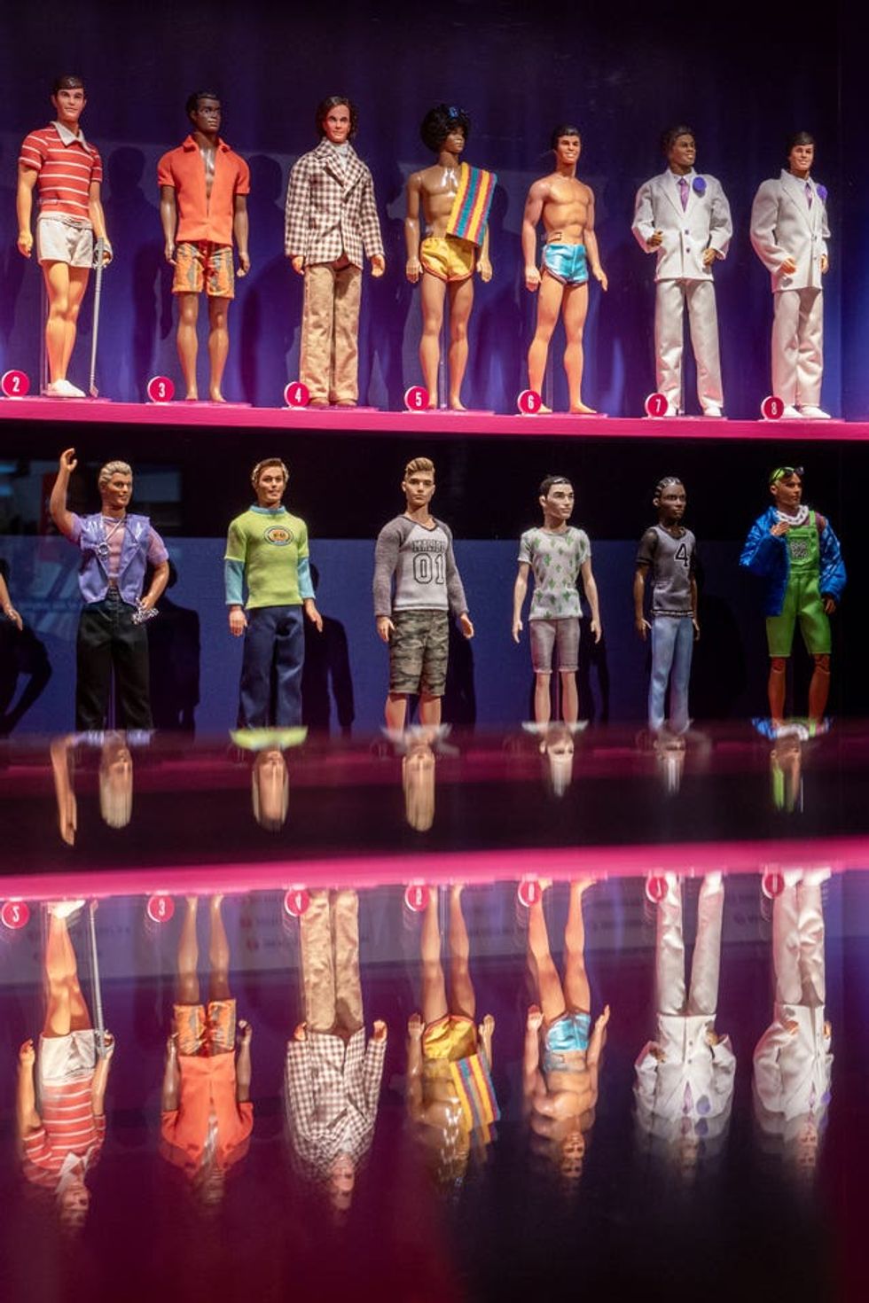 A range of Ken dolls