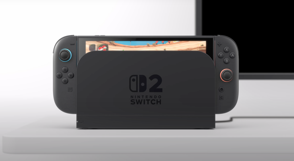 A screenhsot of the Nintendo Switch 2 console from an overview trailer