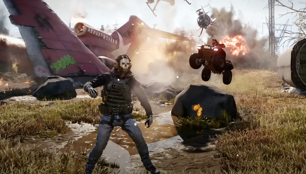 A screenshot from a Call of Duty Warzone trailer