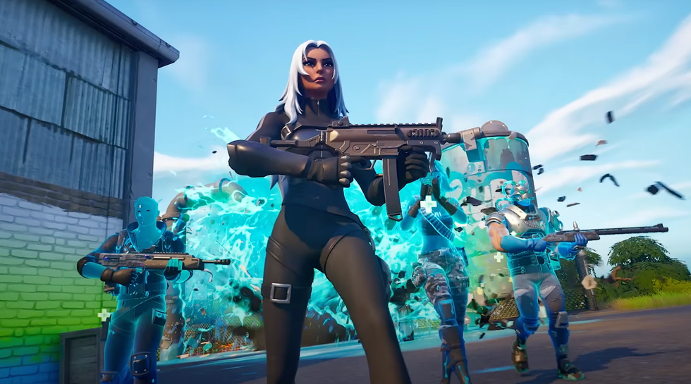 A screenshot from a Fortnite Reload Slurp Rush trailer