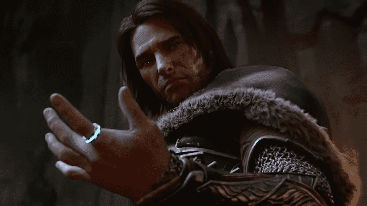 A screenshot from a trailer for Middle-Earth Shadow of War