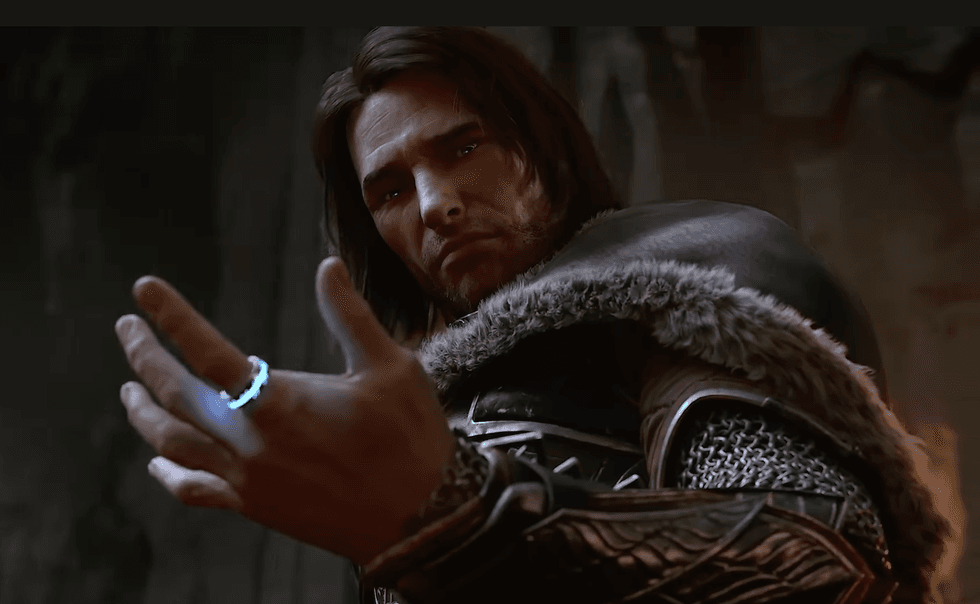 A screenshot from a trailer for Middle-Earth: Shadow of War