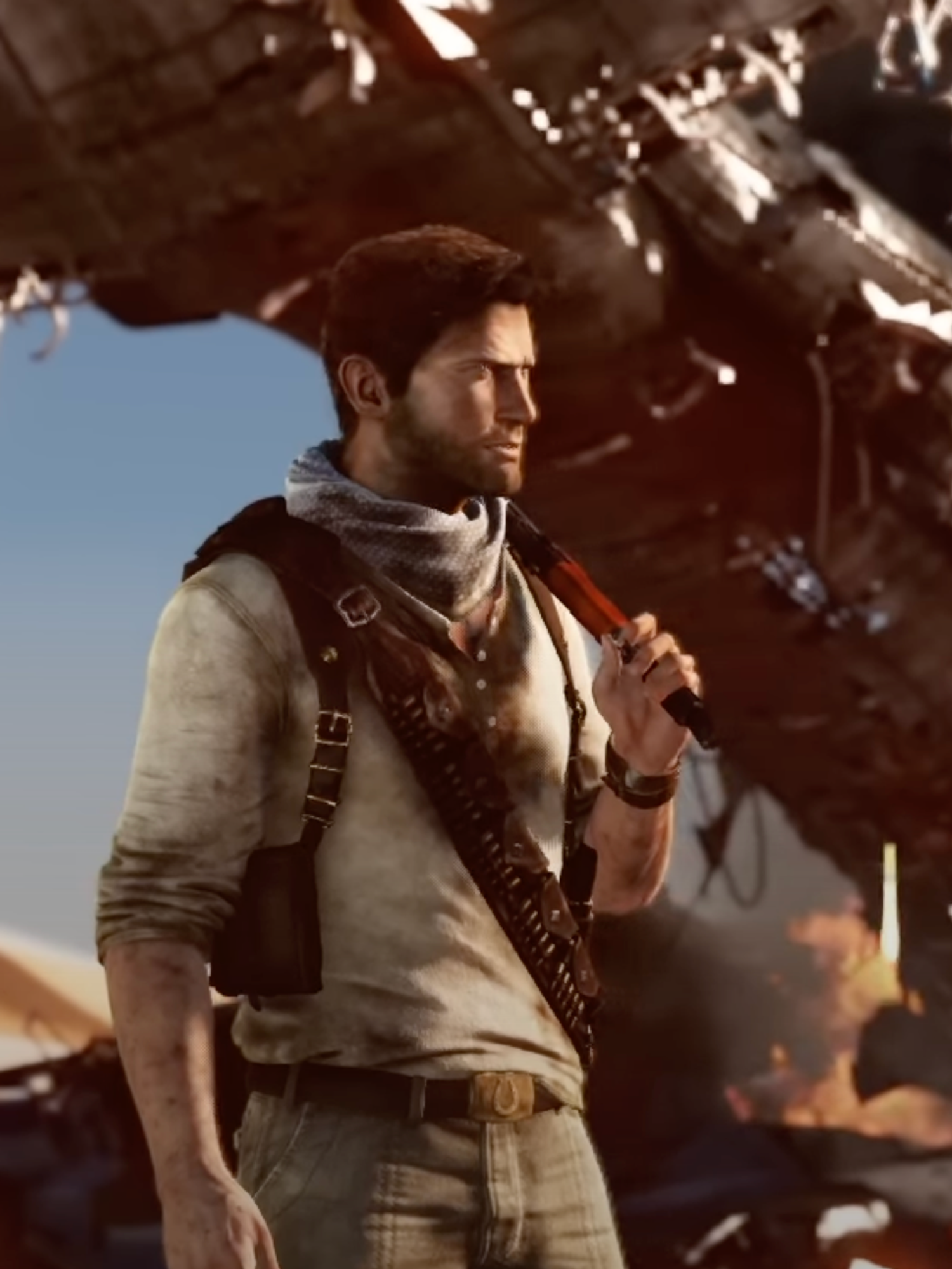 A screenshot from a trailer for Uncharted Nathan Drake Collection