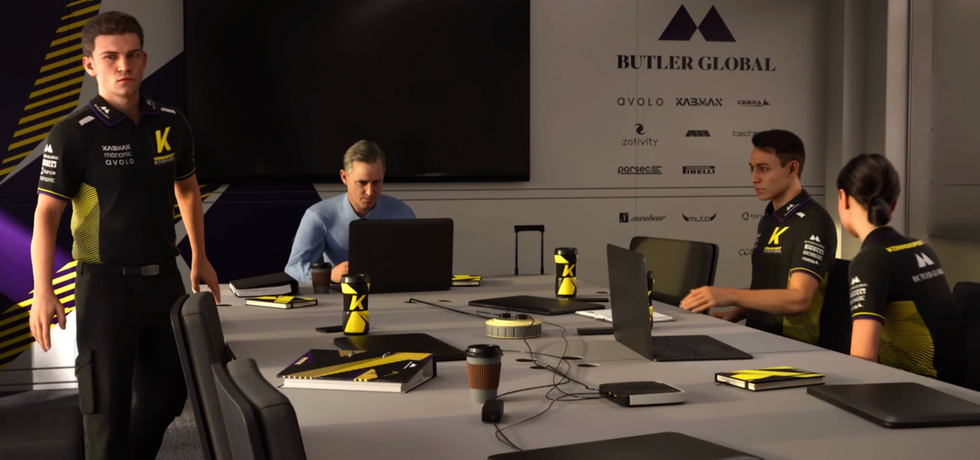 A screenshot from an in-game cinematic from Braking Point 3