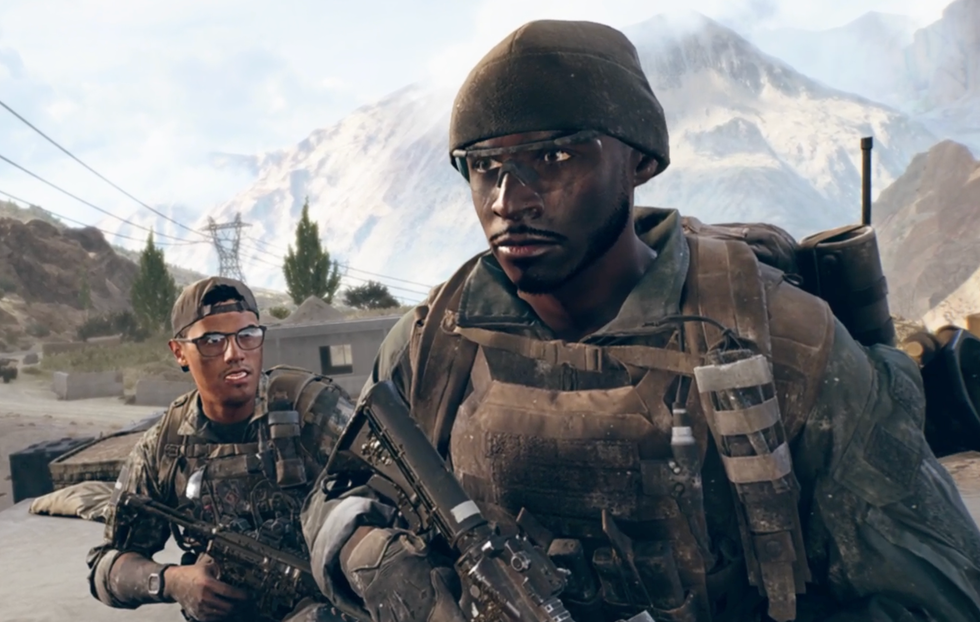 A screenshot from Battlefield 6's single-player campaign