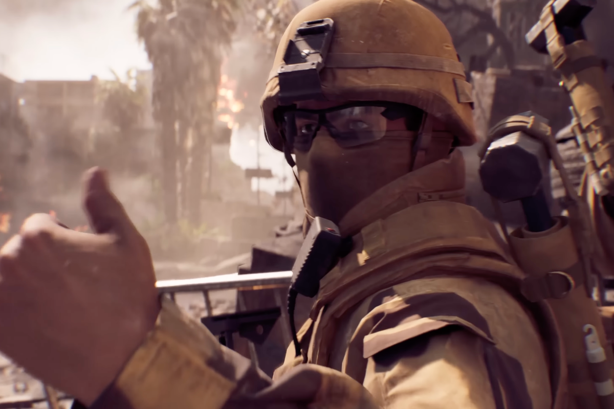 A screenshot from Battlefield's free trial weekend trailer