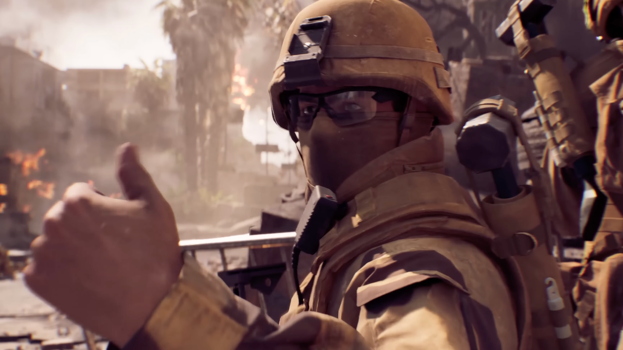 A screenshot from Battlefield's free trial weekend trailer