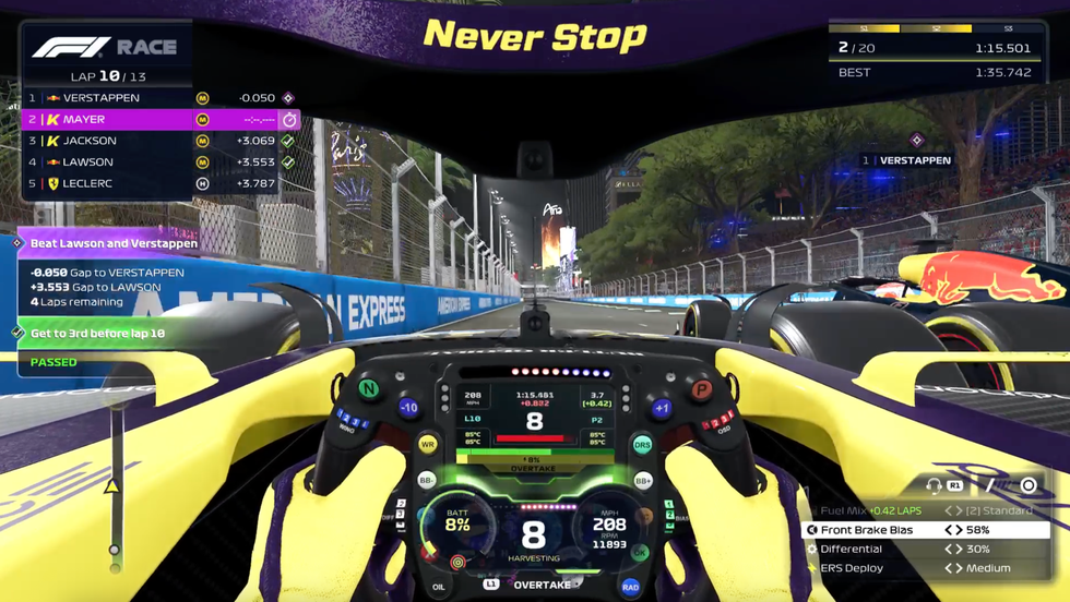 A screenshot from Braking Point 3 in EA Sports F1 25