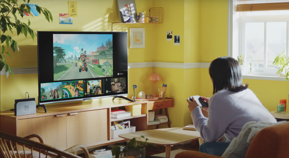 A screenshot from Nintendo's GameChat trailer