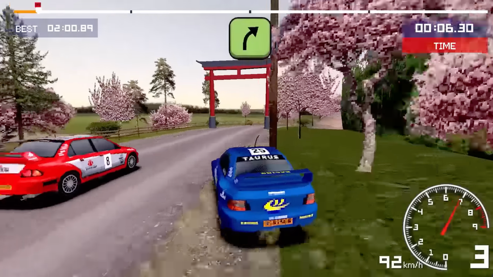 A screenshot from Old School Rally