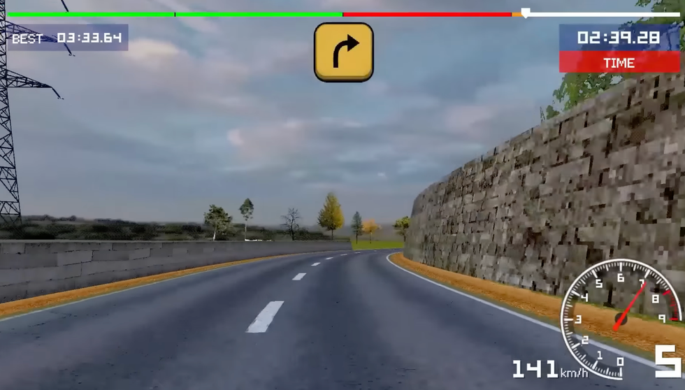 A screenshot from Old School Rally