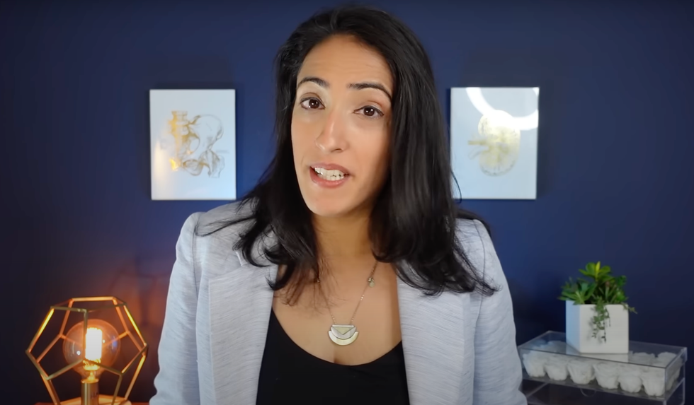 A screenshot from Rena Malik's YouTube video