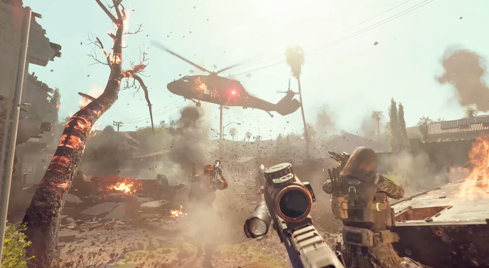 A screenshot from the Battlefield 6 free trial trailer