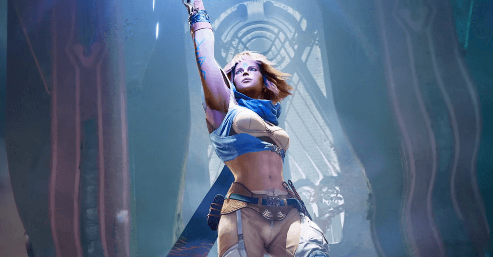 A screenshot from the Highguard reveal trailer