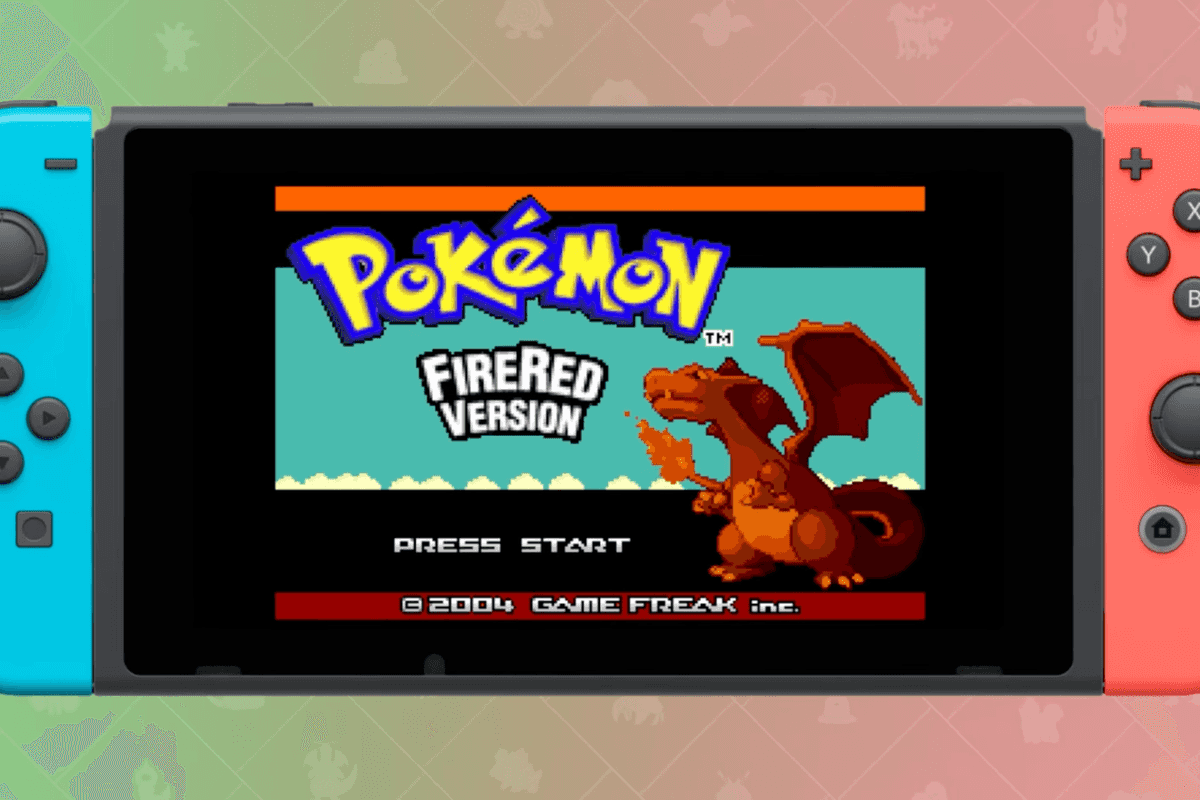 A screenshot from the Pokemon FireRed LeafGreen Nintendo Switch announcement trailer