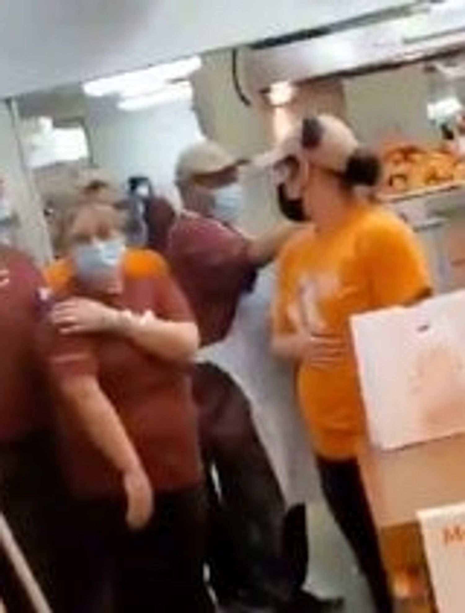 A screenshot from the video of the altercation