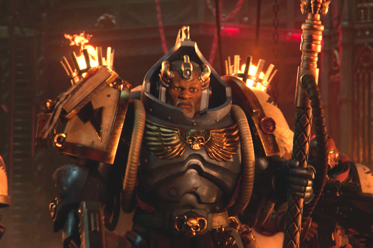 A screenshot from the Warhammer 40,000 Dawn of War IV reveal trailer