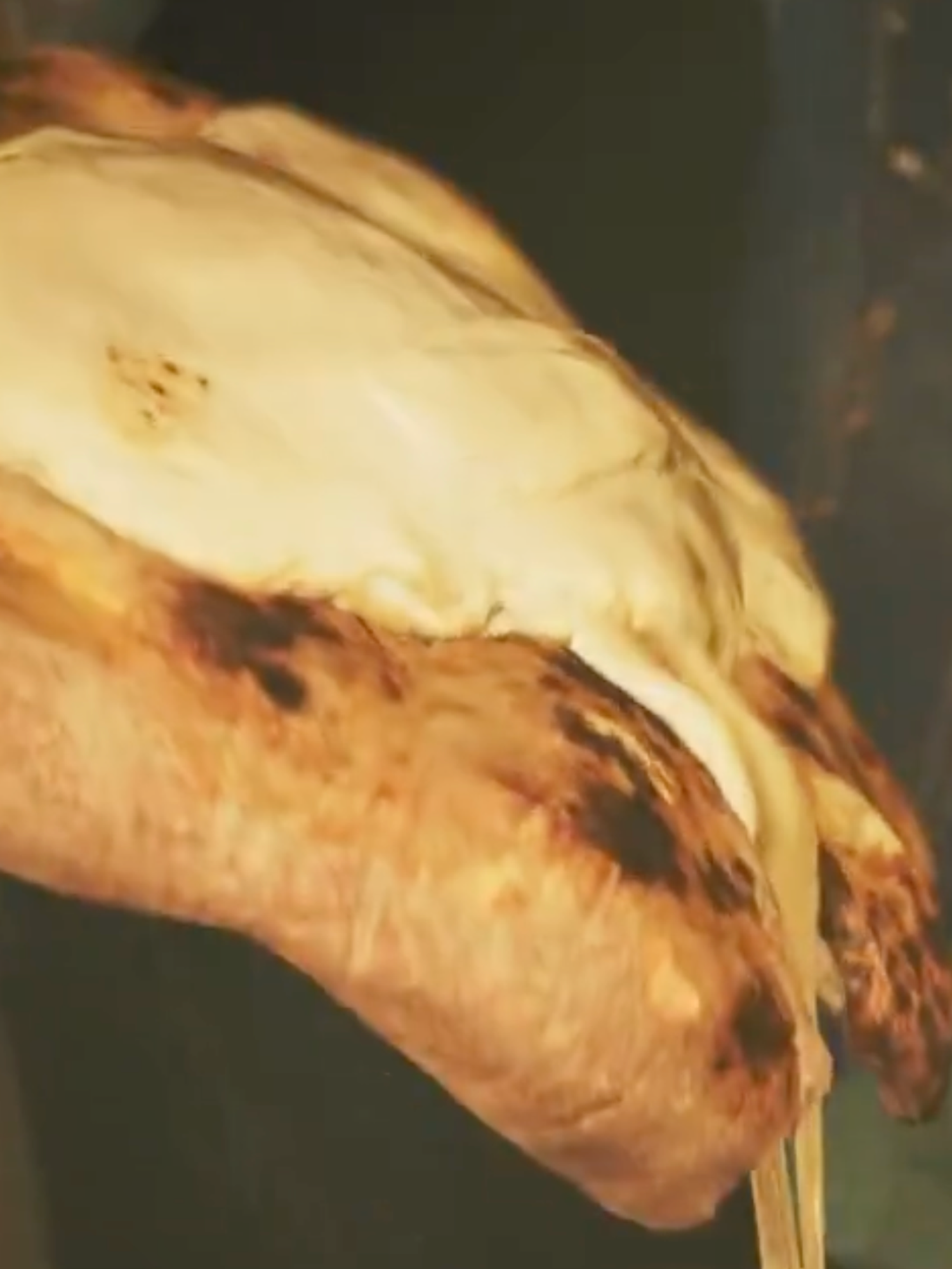 A screenshot of a cheese naan served in Monster Hunter Wilds