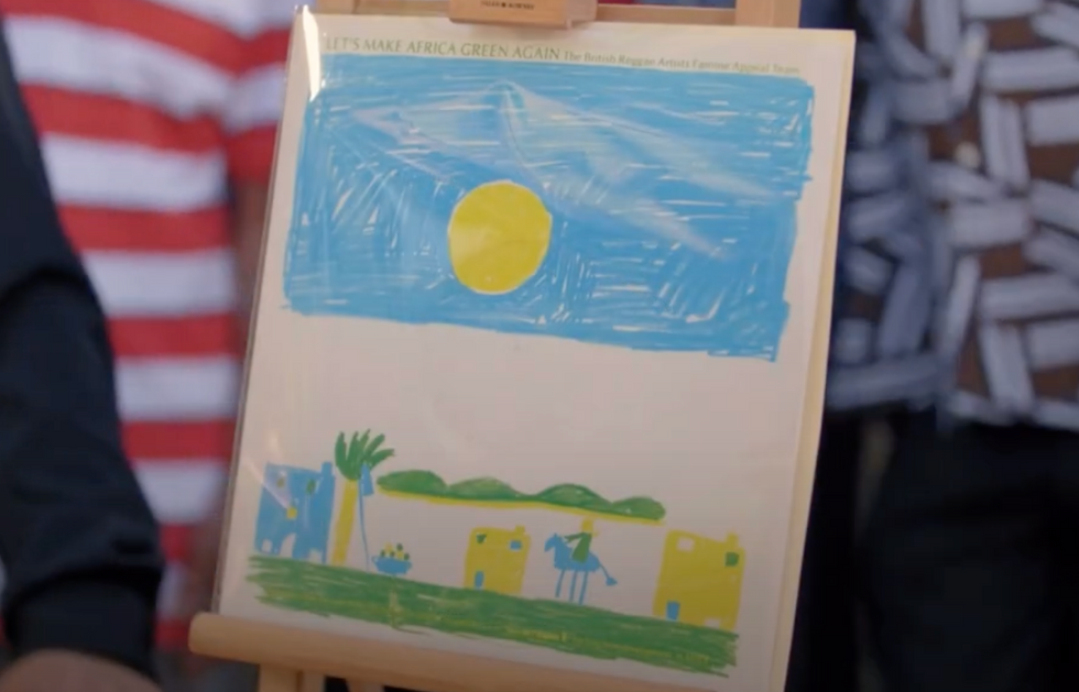 A screenshot of a copy of 'Let's Make Africa Green Again' on BBC's Antiques Roadshow