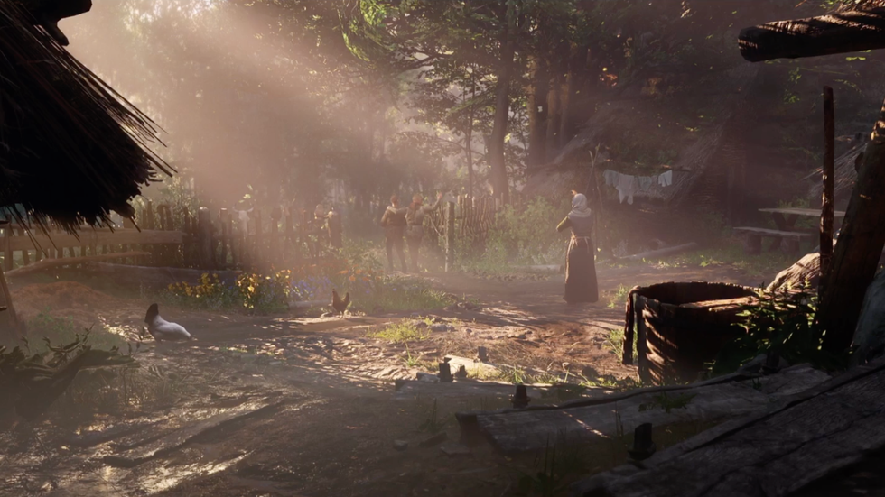 A screenshot of a cutscene from Kingdom Come Deliverance II