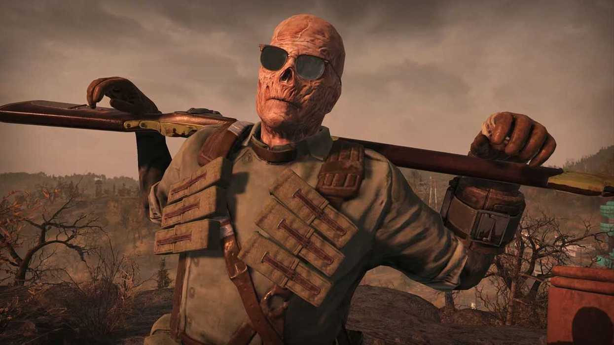 A screenshot of a Ghoul from Fallout 76