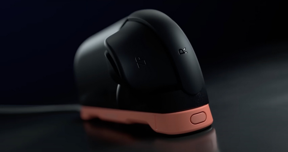 A screenshot of a Joy-Con being used like a mouse in the Nintendo Switch 2 reveal trailer