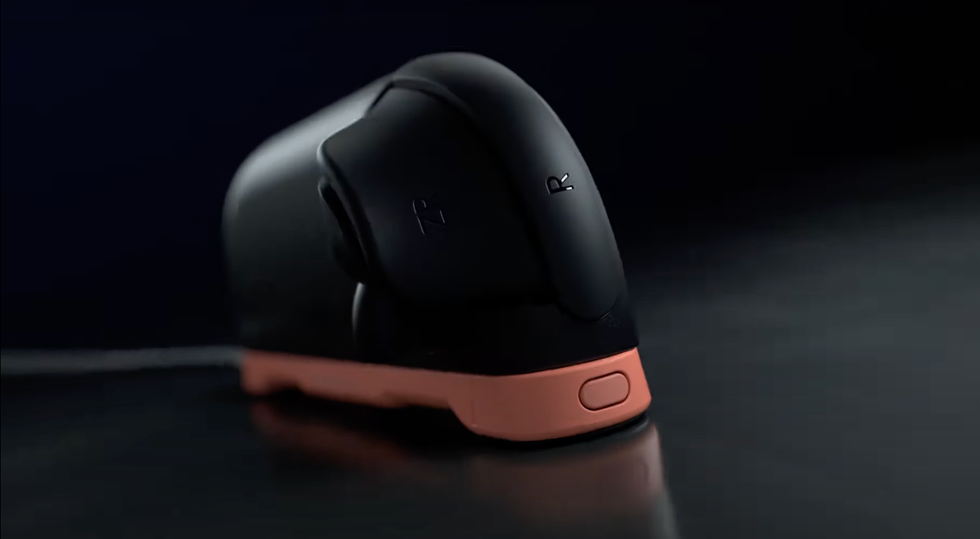 A screenshot of a Nintendo Switch 2 Joy-Con being used like a mouse in the reveal trailer