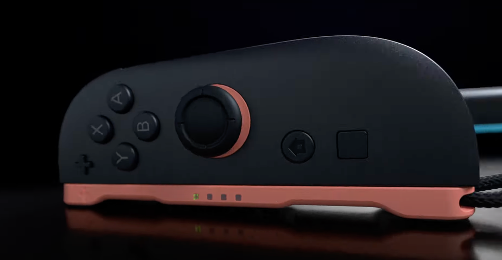 A screenshot of a Nintendo Switch 2 Joy-Con from the reveal trailer