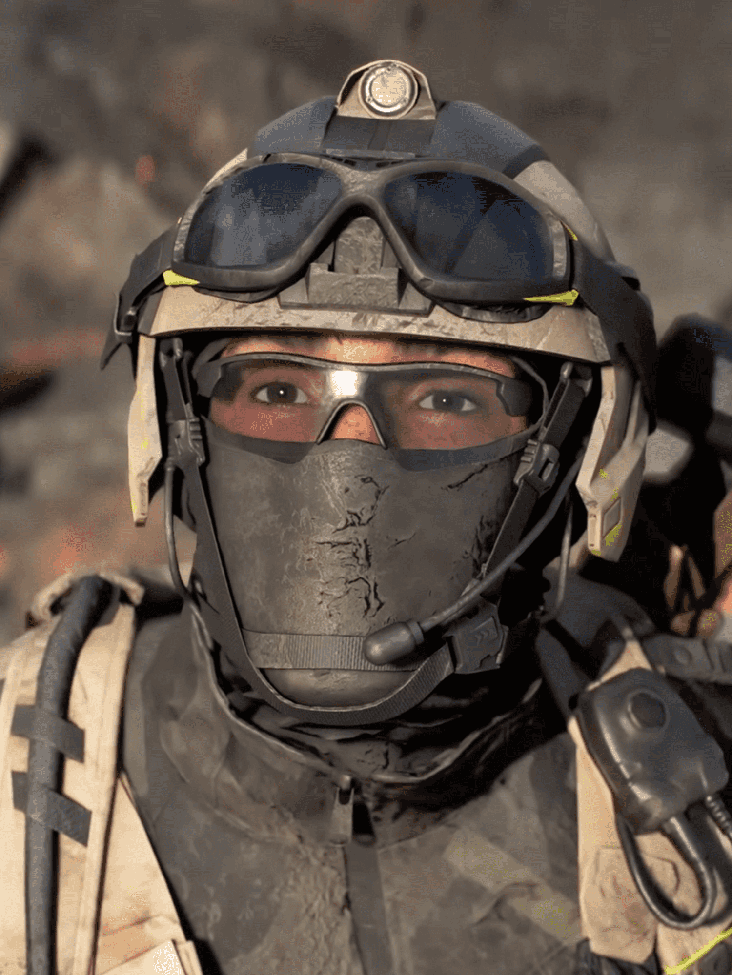 A screenshot of a soldier from the Battlefield 6 Season 2 gameplay trailer