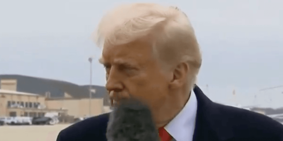 Moment Donald Trump gets hit in the face by reporter's microphone | indy100