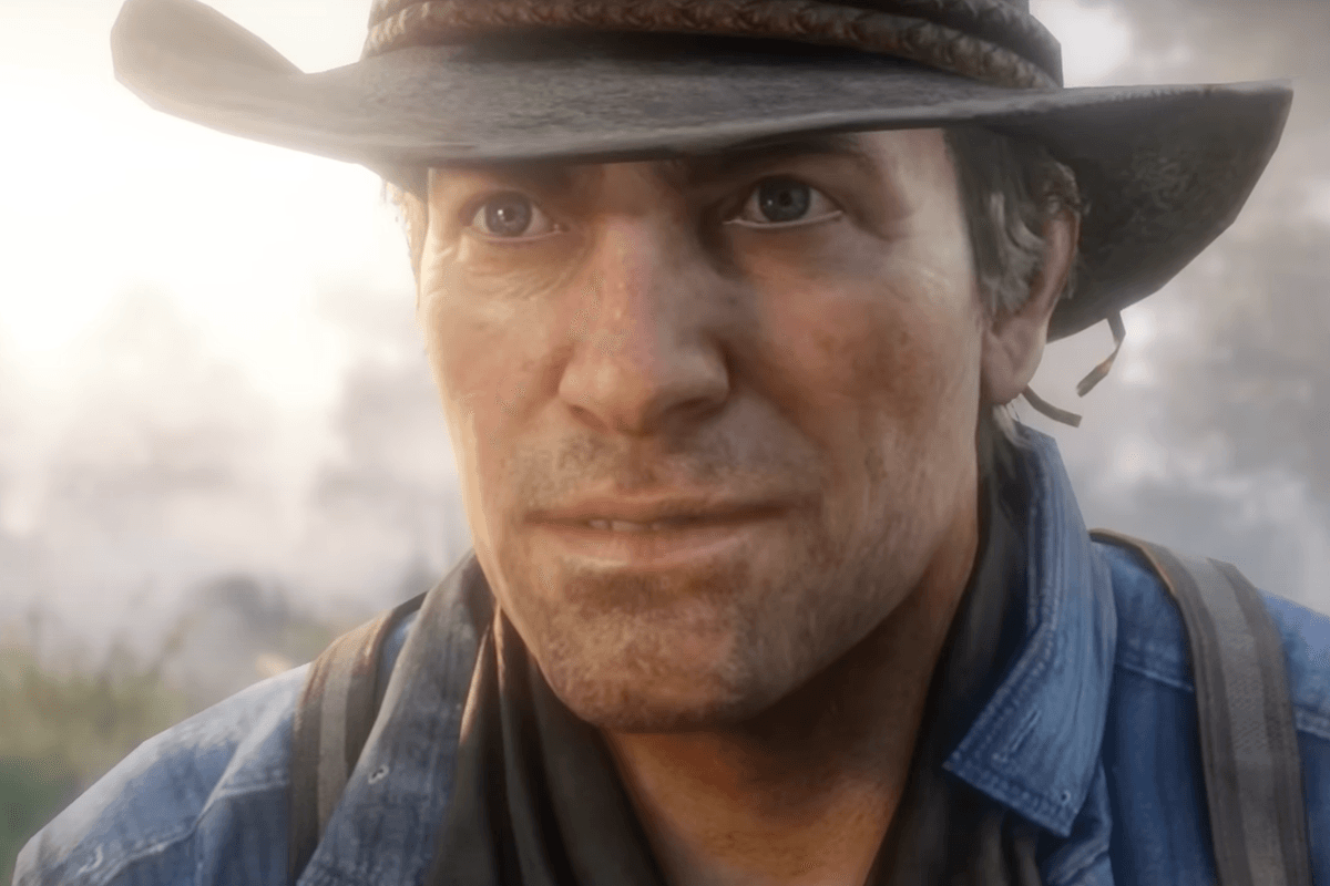 A screenshot of Arthur Morgan from a Red Dead Redemption 2 trailer