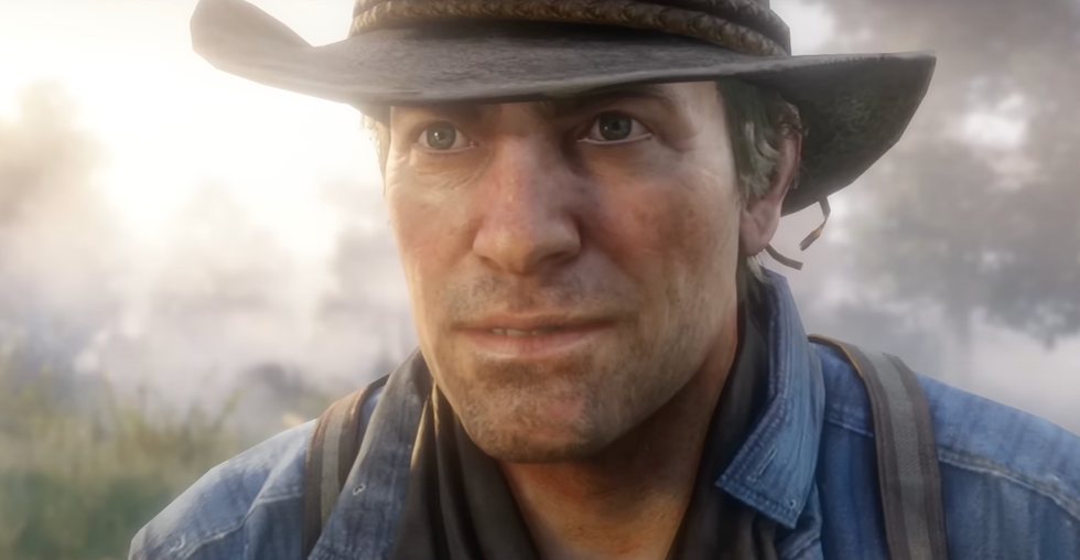 A screenshot of Arthur Morgan from a Red Dead Redemption 2 trailer