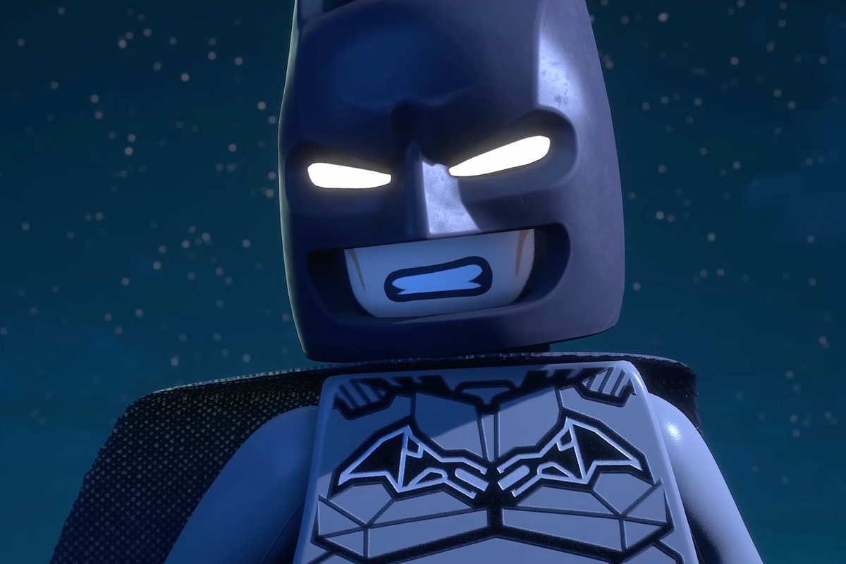 A screenshot of Batman from a LEGO Batman Legacy of the Dark Knight trailer