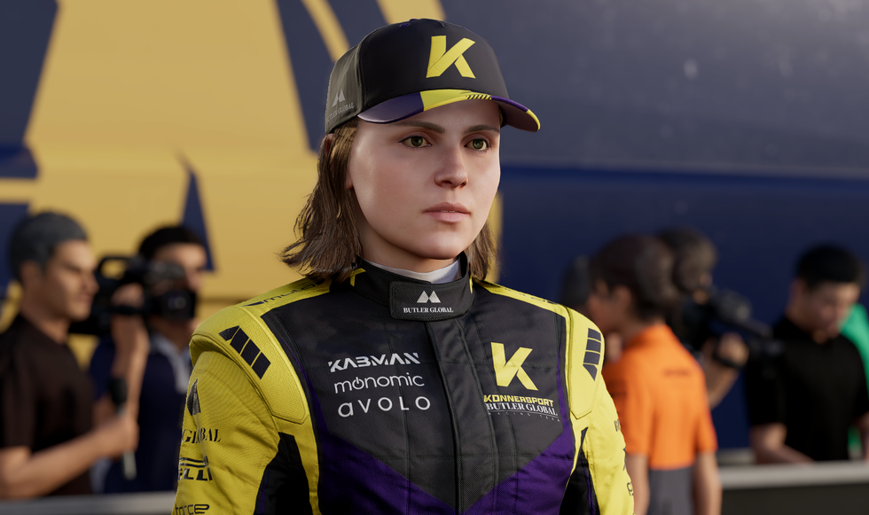 A screenshot of Callie Mayer in EA Sports F1 25