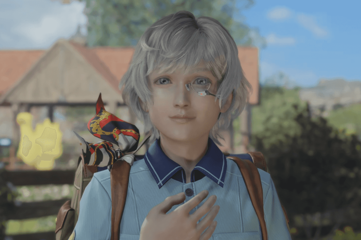 A screenshot of Chadley from Final Fantasy VII Rebirth