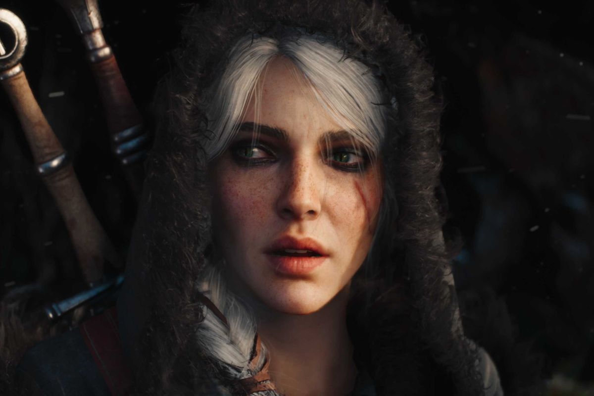 A screenshot of Ciri from The Witcher 4 tech demo