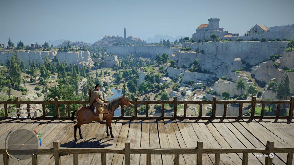 A screenshot of Crimson Desert running on a base PS5 in performance mode