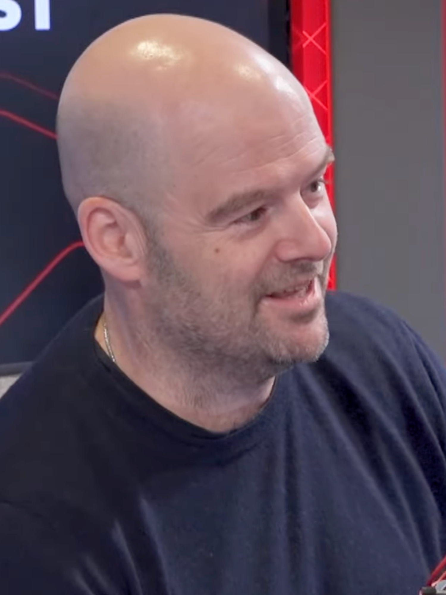 A screenshot of Dan Houser speaking on the Chris Evans Breakfast Show on Virgin Radio UK