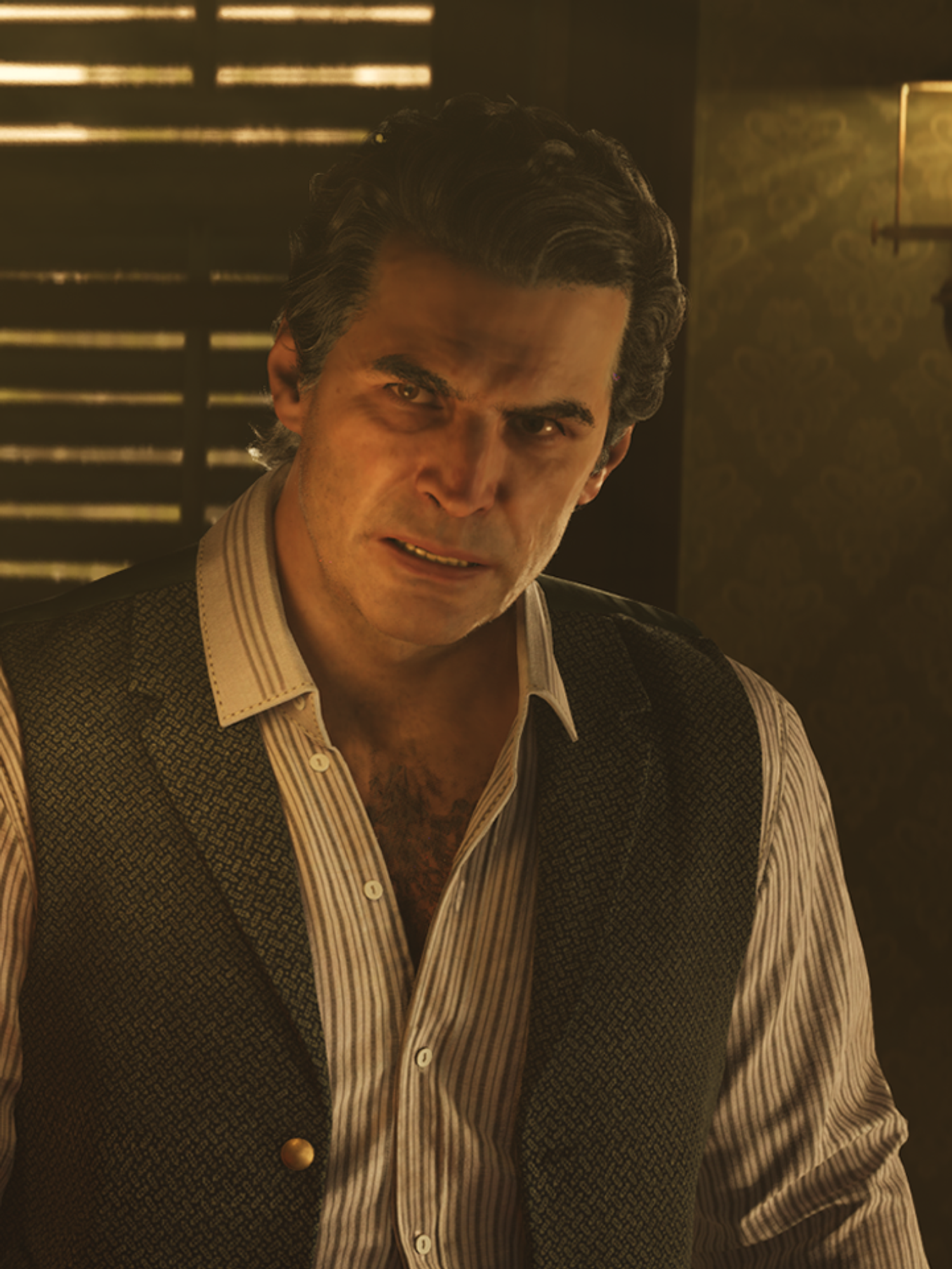 A screenshot of Don Torrisi in Mafia The Old Country