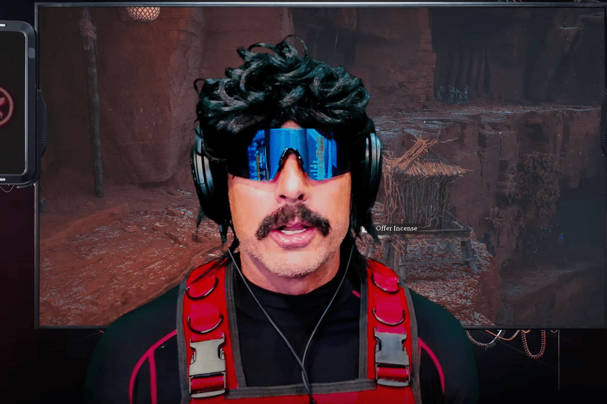A screenshot of Dr Disrespect from a YouTube stream on September 18