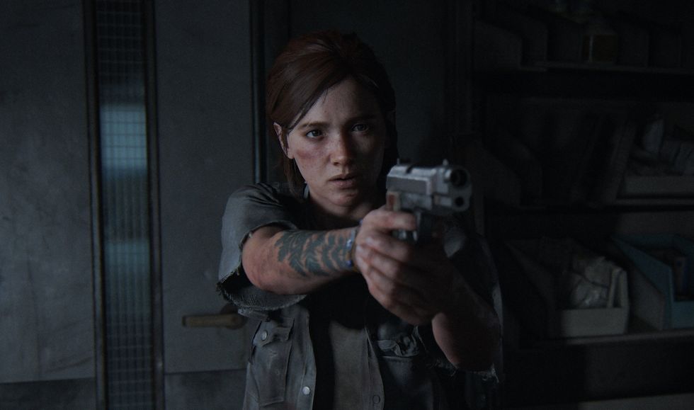 A screenshot of Ellie from The Last of Us Part II