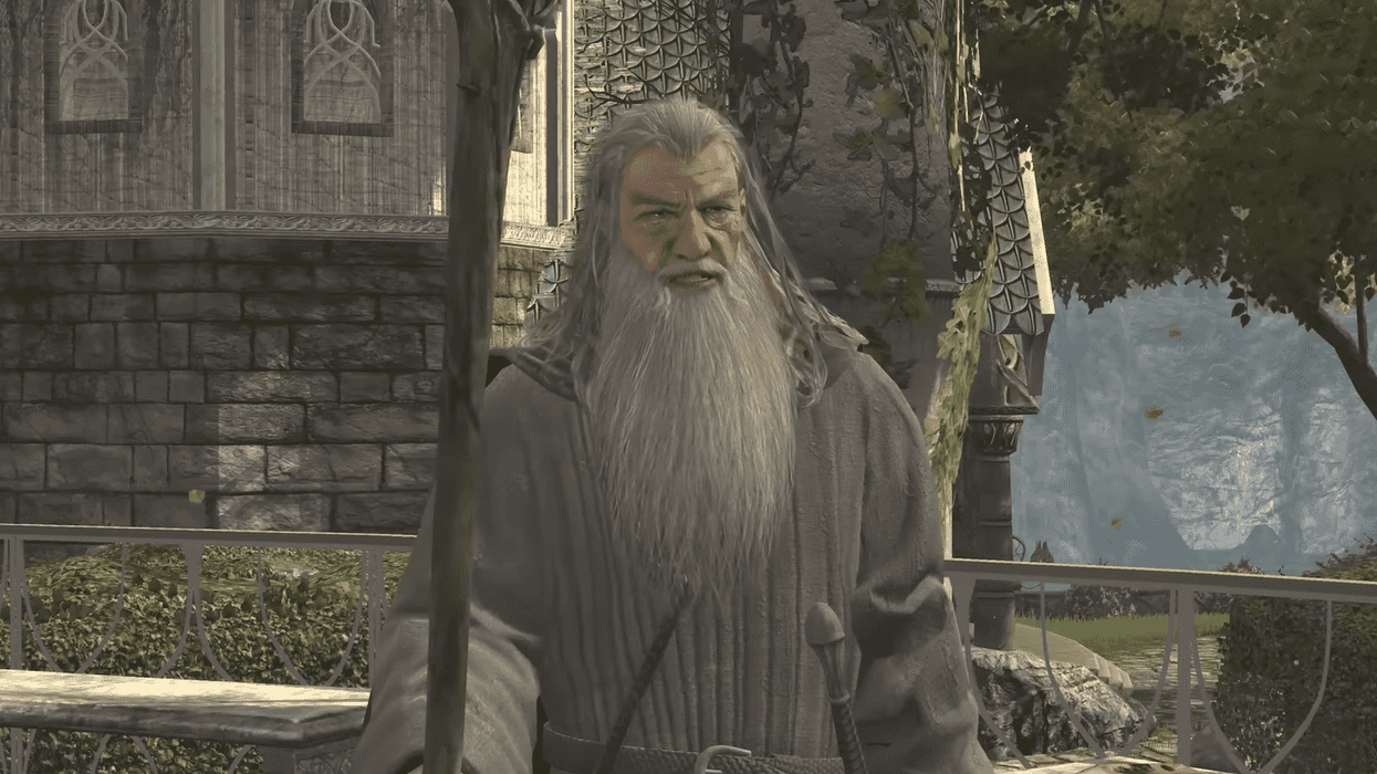 A screenshot of Gandalf from The Lord of the Rings War in the North - Legacy Edition launch trailer
