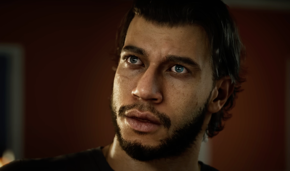 A screenshot of Jacob Diaz from the MindsEye launch trailer
