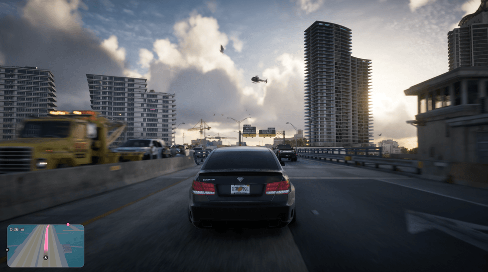 A screenshot of Jason driving in GTA 6: An Extended Look